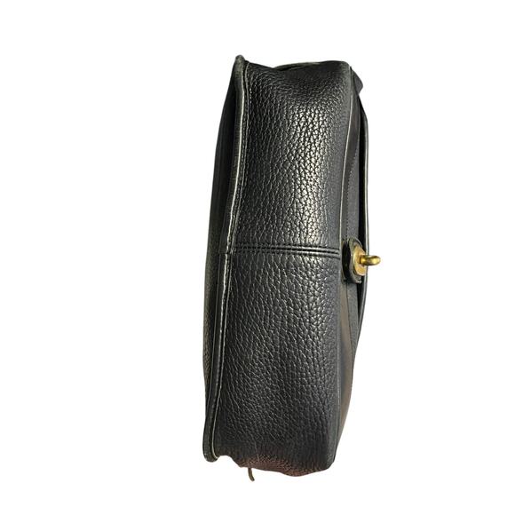 Vintage Dooney & Bourke All-Weather Leather Black Carrier Large Shoulder bag - Picture 8 of 14